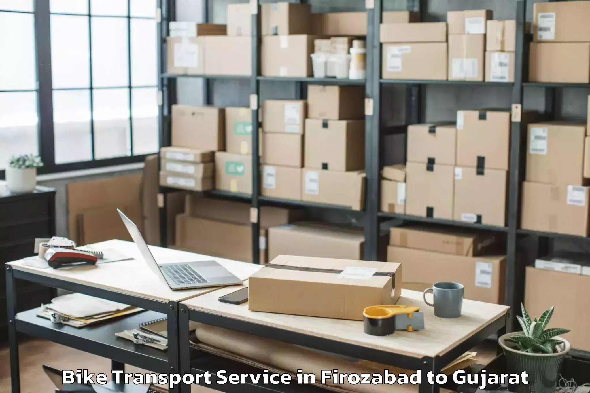 Top Firozabad to Nit Surat Bike Transport Available